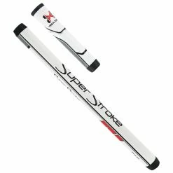SUPERSTROKE TRAXION TOUR 1.0 2PC PUTTER GRIP - WHT/RED/GRAY