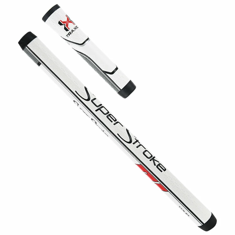 SUPERSTROKE TRAXION TOUR 1.0 2PC PUTTER GRIP - WHT/RED/GRAY