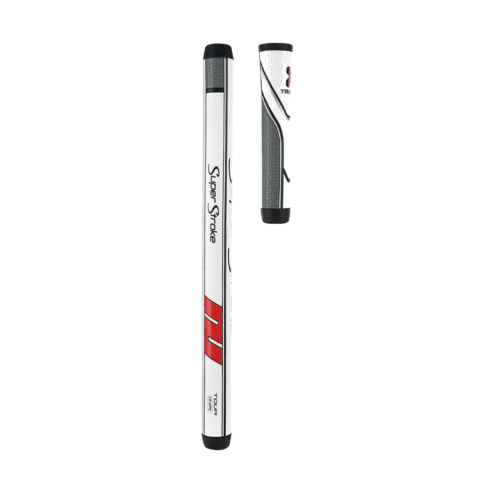SUPERSTROKE TRAXION TOUR 1.0 2PC PUTTER GRIP - WHT/RED/GRAY - Image 2